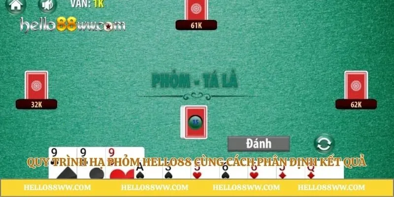 Quy trình hạ phỏm Hello88 cùng cách phân định kết quả